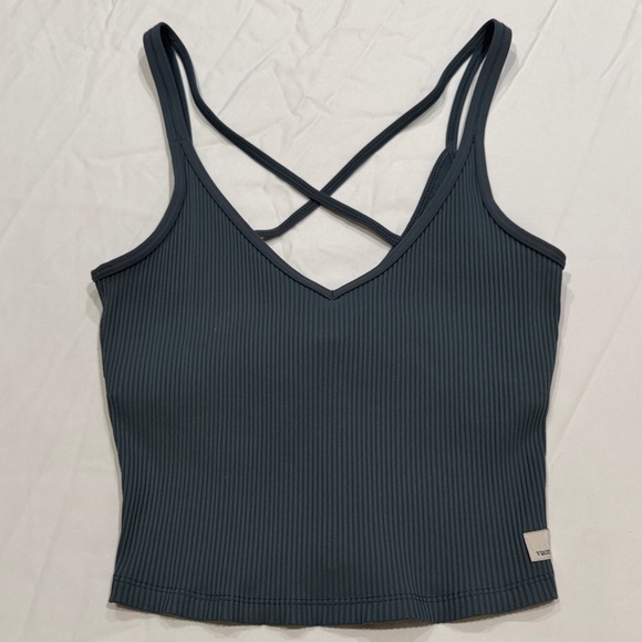 Vuori Tops - Vuori Charcoal Ribbed Camisole
